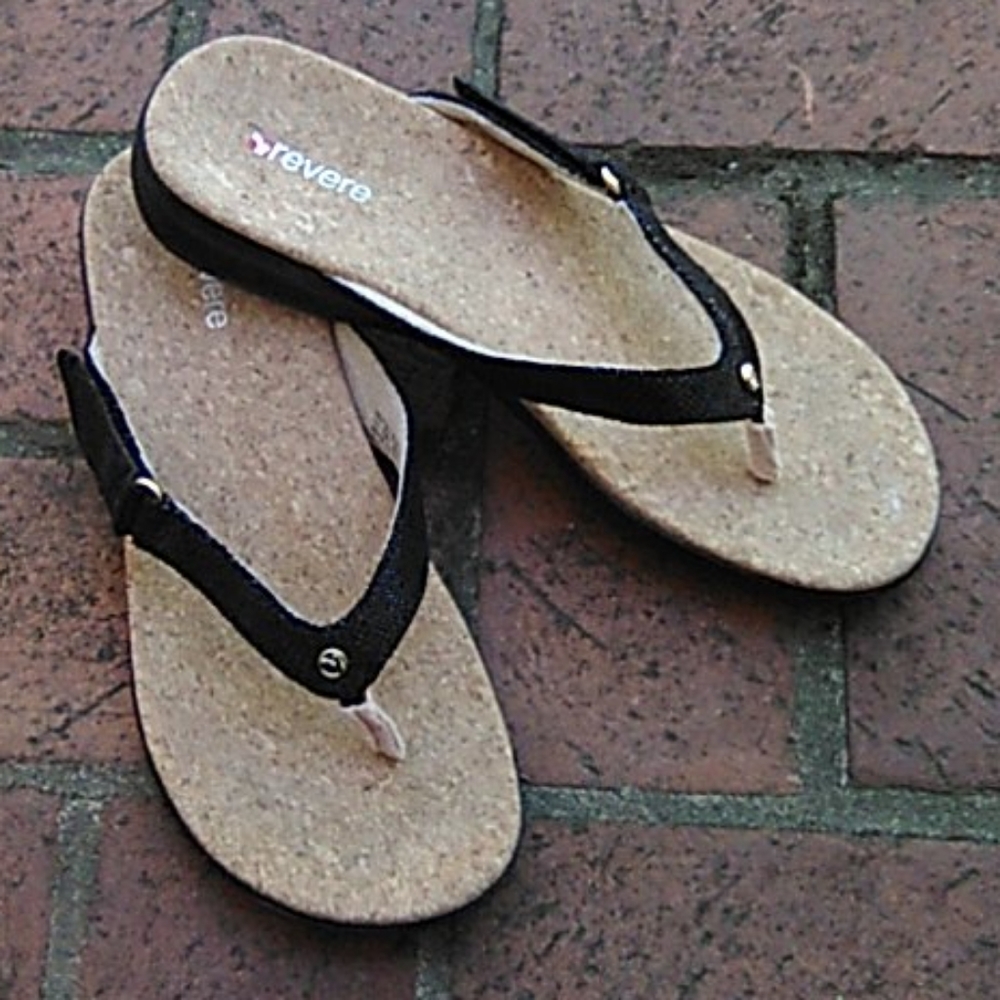 Genuine Lizard Skin Leather Black Sandals Revere